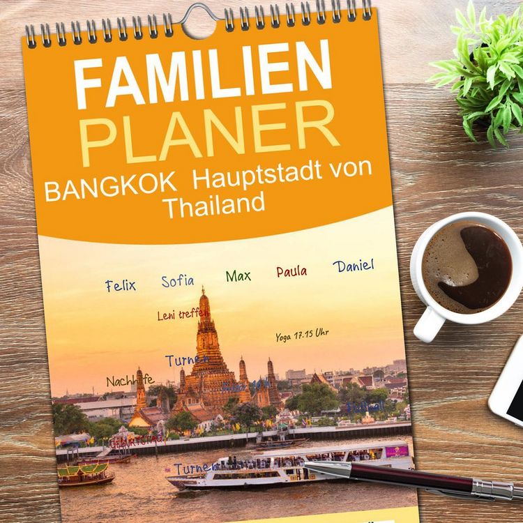 Produktbild: Familienplaner 2026 - BANGKOK Hauptstadt von Thailand mit 5 Spalten (Wandkalender, 21 x 45 cm) CALVENDO