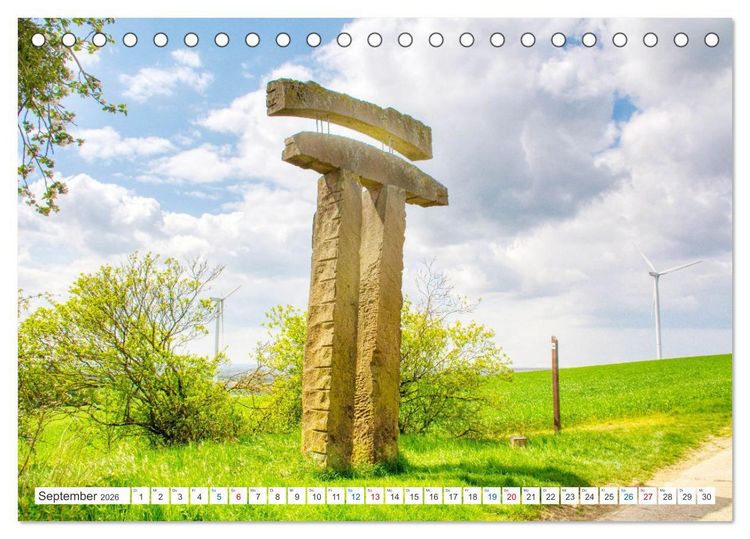Produktbild: Steine an der Grenze - Wanderbare Kunst (Tischkalender 2026 DIN A5 quer), CALVENDO Monatskalender