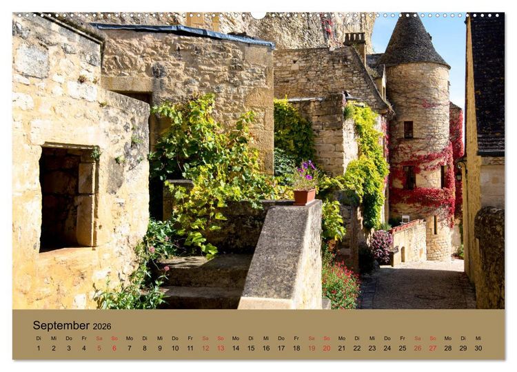 Produktbild: Dorfidyllen in Frankreich (hochwertiger Premium Wandkalender 2026 DIN A2 quer), Kunstdruck in Hochglanz