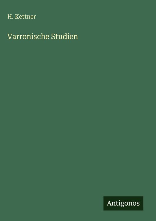 Produktbild: Varronische Studien