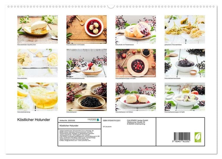 Produktbild: K&ouml;stlicher Holunder (Wandkalender 2026 DIN A2 quer), CALVENDO Monatskalender