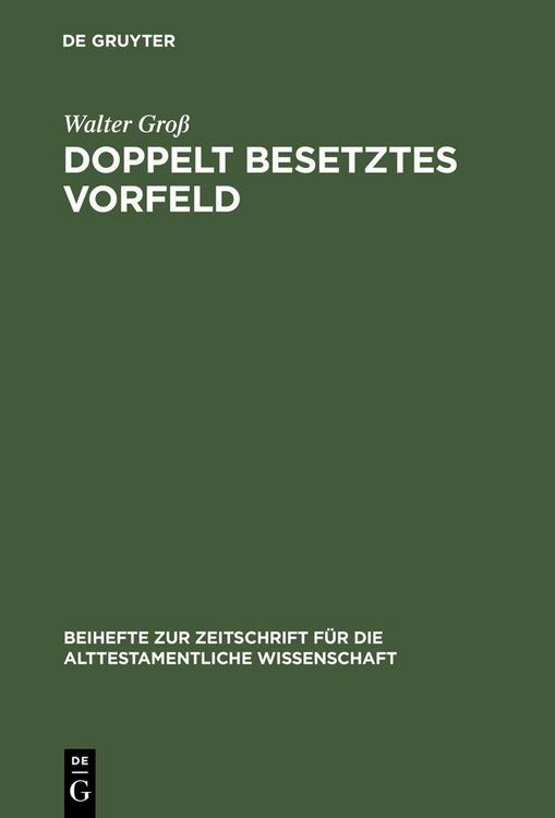 Produktbild: Doppelt besetztes Vorfeld