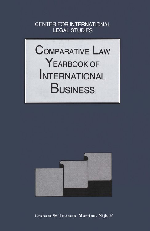 Produktbild: Comparative Law Yearbook of International Business
