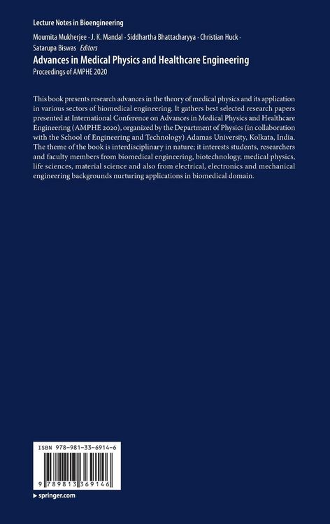 Produktbild: Advances in Medical Physics and Healthcare Engineering