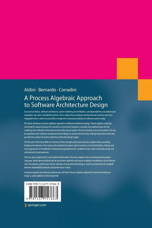 Produktbild: A Process Algebraic Approach to Software Architecture Design