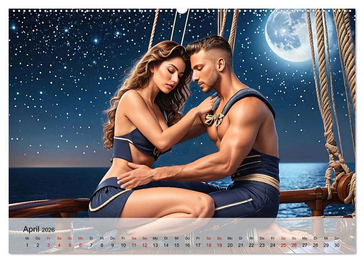 Produktbild: Maritime Leidenschaft - Sonne, Meer und hei&szlig;e Flirts (Wandkalender 2026 DIN A2 quer), CALVENDO Monatskalender