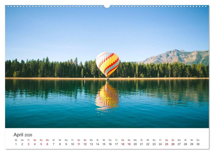 Produktbild: Kunterbunte Hei&szlig;luftballone (Wandkalender 2026 DIN A2 quer), CALVENDO Monatskalender