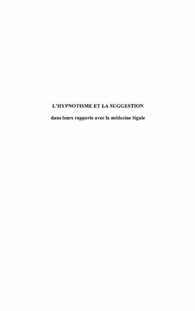 Produktbild: Hypnotisme et la suggestion dans leurs r