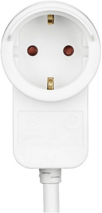 Produktbild: Hama 00133801 Strom Verl&auml;ngerungskabel Wei&szlig; 3.00 m H05VV-F 3G 1,5 mm&sup2;