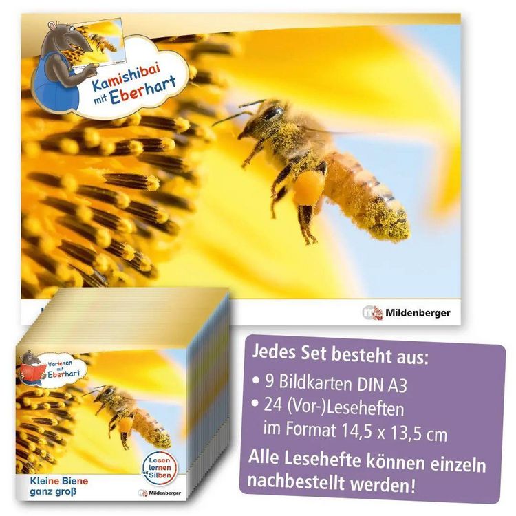 Produktbild: Kamishibai mit Eberhart &ndash; Kleine Biene ganz gro&szlig; &ndash; Set