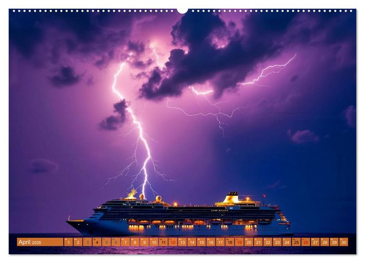 Produktbild: Mega-Blitze (hochwertiger Premium Wandkalender 2026 DIN A2 quer), Kunstdruck in Hochglanz