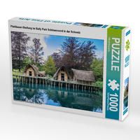 Produktbild: CALVENDO Puzzle Pfahlbauer-Siedlung im Bally Park Sch&ouml;nenwerd in der Schweiz | 1000 Teile Lege-Gr&ouml;&szlig;e 64x48cm Foto-Puzzle f&uuml;r gl&uuml;ckliche Stunden