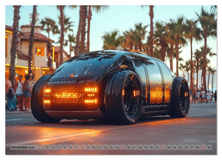 Produktbild: Zukunft Auto - Design, Autos und autonomes Fahren der Zukunft (Wandkalender 2026 DIN A4 quer), CALVENDO Monatskalender