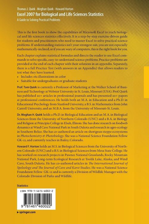 Produktbild: Excel 2007 for Biological and Life Sciences Statistics
