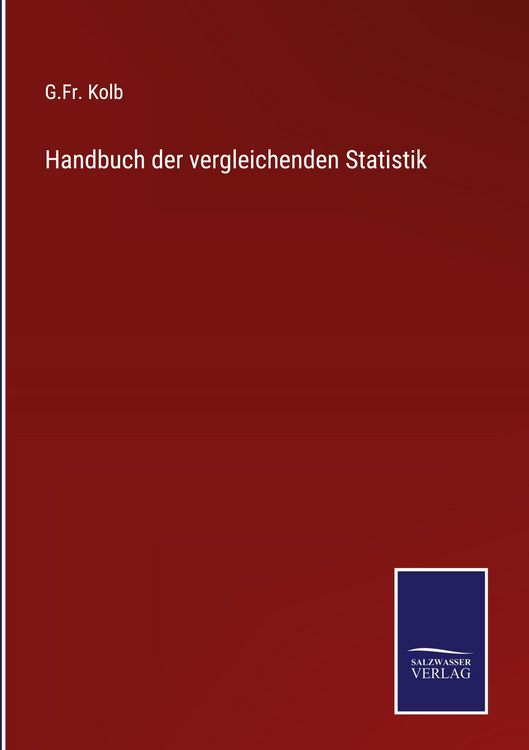Produktbild: Handbuch der vergleichenden Statistik