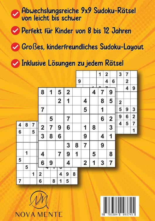 Produktbild: Sudoku f&uuml;r Kinder ab 8 Jahren