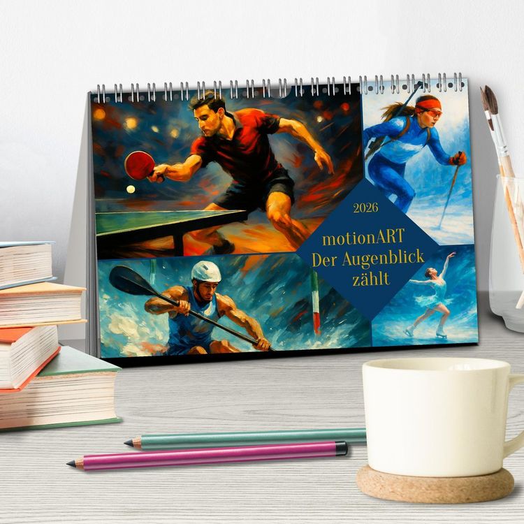 Produktbild: motionART Der Augenblick z&auml;hlt (Tischkalender 2026 DIN A5 quer), CALVENDO Monatskalender