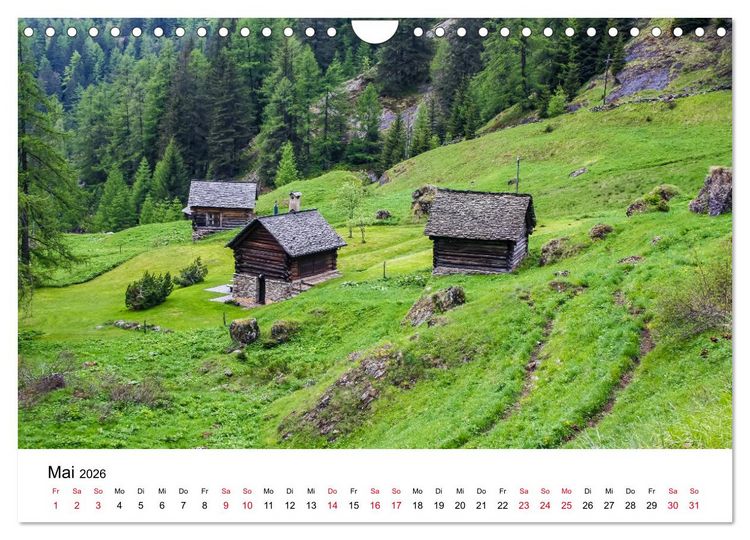 Produktbild: Valle Maggia - Entdecken Sie das Maggiatal im Tessin (Wandkalender 2026 DIN A4 quer), CALVENDO Monatskalender