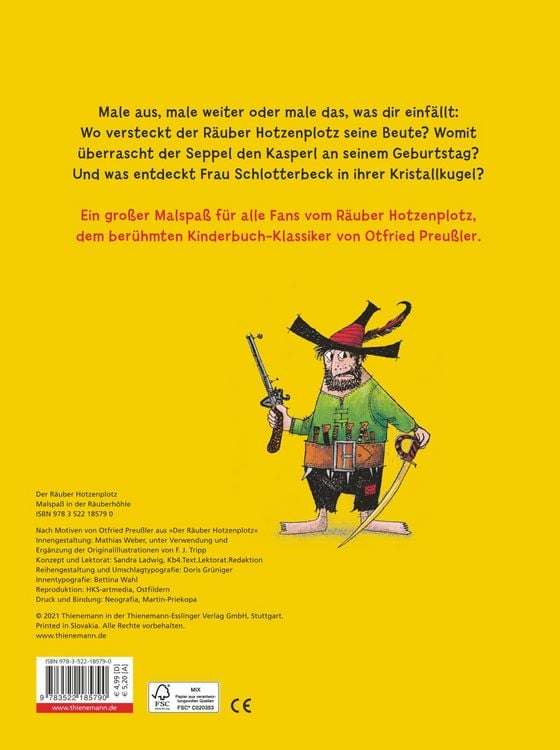 Produktbild: Der R&auml;uber Hotzenplotz (Ausmalen, weitermalen, selber malen)