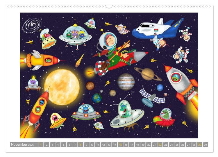 Produktbild: Wimmelig durch das Jahr (hochwertiger Premium Wandkalender 2026 DIN A2 quer), Kunstdruck in Hochglanz