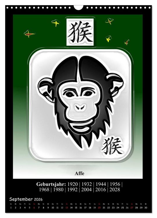 Produktbild: Chinesisches Horoskop (Wandkalender 2026 DIN A3 hoch), CALVENDO Monatskalender