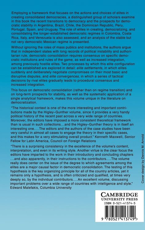 Produktbild: Elites and Democratic Consolidation in Latin America and Southern Europe