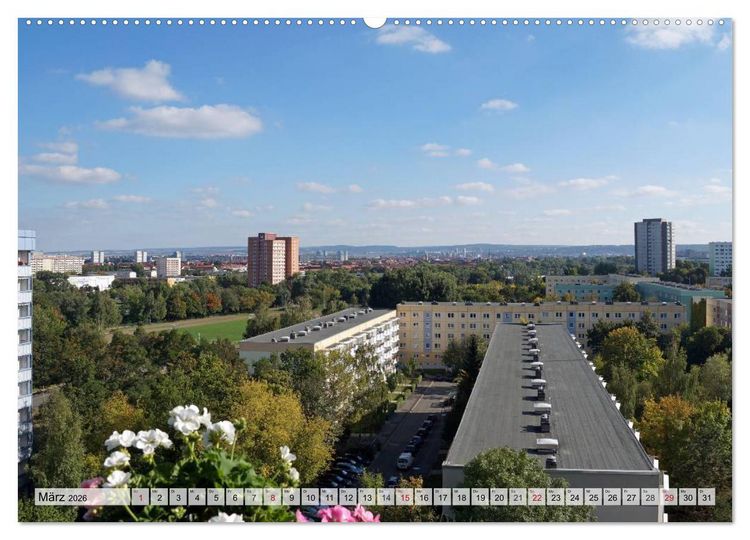 Produktbild: Architektur-Charme der DDR (Erfurt) (hochwertiger Premium Wandkalender 2026 DIN A2 quer), Kunstdruck in Hochglanz