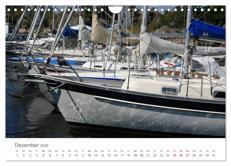 Produktbild: Segelboote in S&uuml;dschwedens Sch&auml;ren (Wandkalender 2026 DIN A4 quer), CALVENDO Monatskalender
