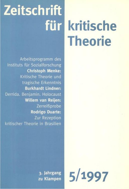 Produktbild: Zeitschrift f&uuml;r kritische Theorie / Zeitschrift f&uuml;r kritische Theorie, Heft 5 (1997)
