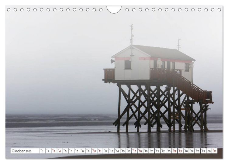 Produktbild: ST. PETER ORDING Strand und Meer (Wandkalender 2026 DIN A4 quer), CALVENDO Monatskalender