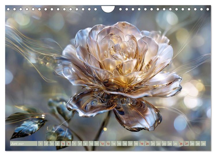 Produktbild: Luminous Garden. Wo Biologie und KI verschmelzen (Wandkalender 2027 DIN A4 quer), CALVENDO Monatskalender