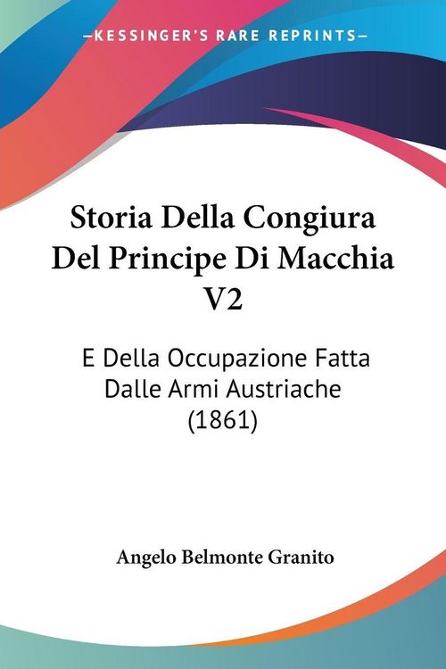 Produktbild: Storia Della Congiura Del Principe Di Macchia V2