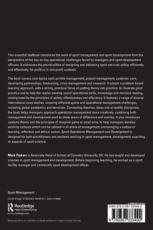 Produktbild: Sport Operations Management and Development