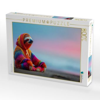 Produktbild: CALVENDO Puzzle Sloth-Flow im Beach-Yoga | 1000 Teile Lege-Gr&ouml;&szlig;e 64x48cm Foto-Puzzle f&uuml;r gl&uuml;ckliche Stunden