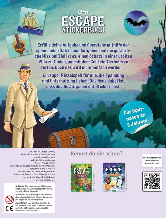 Produktbild: Escape-Stickerbuch &ndash; Das Geheimnis der alten Villa