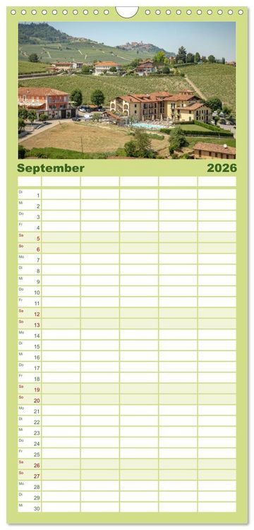 Produktbild: Familienplaner 2026 - Barolo in den H&uuml;geln des Langhe mit 5 Spalten (Wandkalender, 21 x 45 cm) CALVENDO