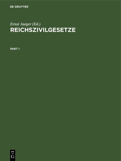 Produktbild: Reichszivilgesetze