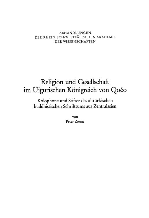 Produktbild: Religion und Gesellschaft im Uigurischen K&ouml;nigreich von Qoco