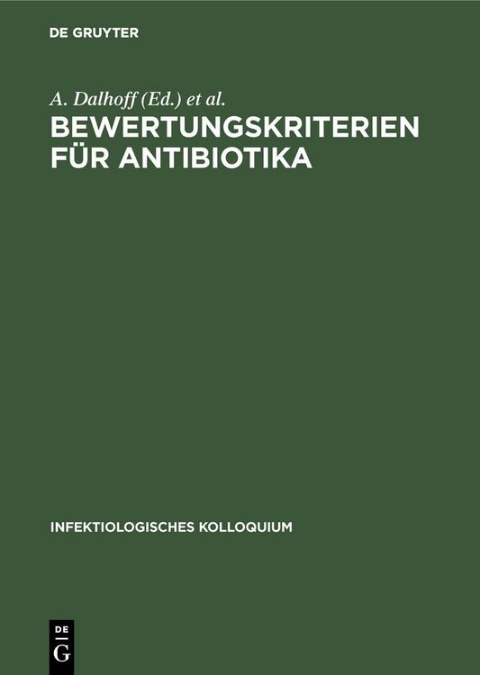 Produktbild: Bewertungskriterien f&uuml;r Antibiotika