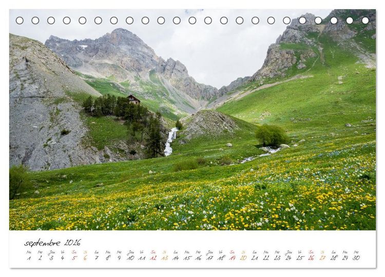 Produktbild: Sur la route des Grandes Alpes, la vall&eacute;e de la Guisane (Calendrier de bureau 2026 DIN A5 vertical), CALVENDO calendrier mensuel