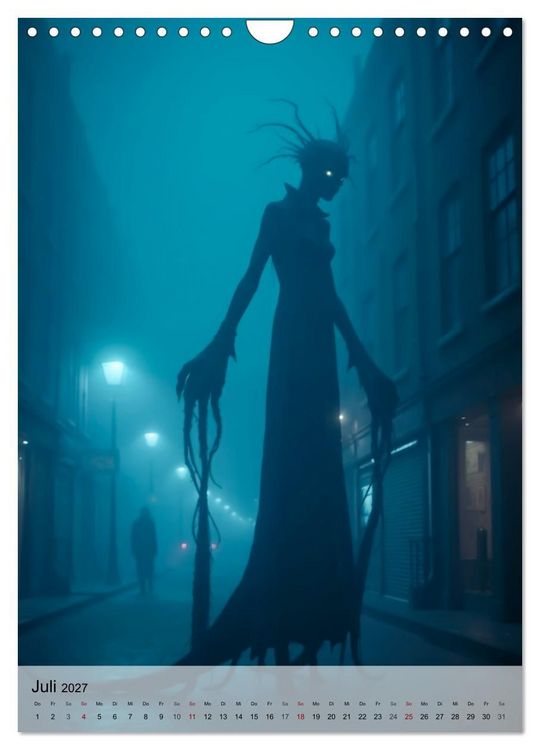 Produktbild: Kreaturen der Dunkelheit - Urbane Horror Mythen (Wandkalender 2027 DIN A4 hoch), CALVENDO Monatskalender