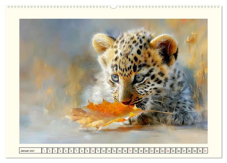 Produktbild: Leopardenkinder. Afrikas Katzenbabys im Licht der Natur (hochwertiger Premium Wandkalender 2027 DIN A2 quer), Kunstdruck in Hochglanz