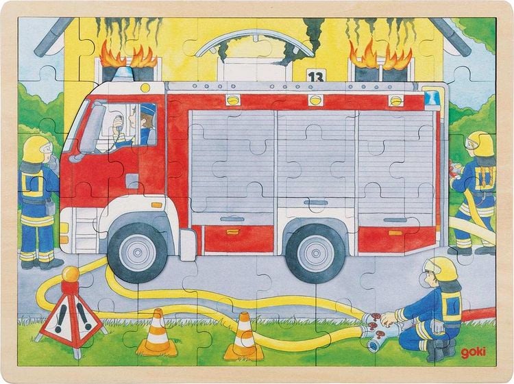 Produktbild: Schichtenpuzzle Feuerwehreinsatz
