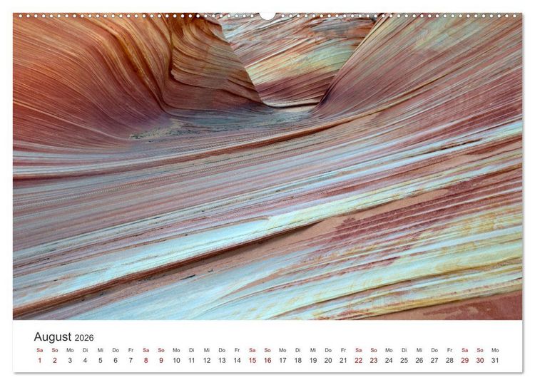 Produktbild: Paria Canyon - The Wave Naturwunder (Wandkalender 2026 DIN A2 quer), CALVENDO Monatskalender