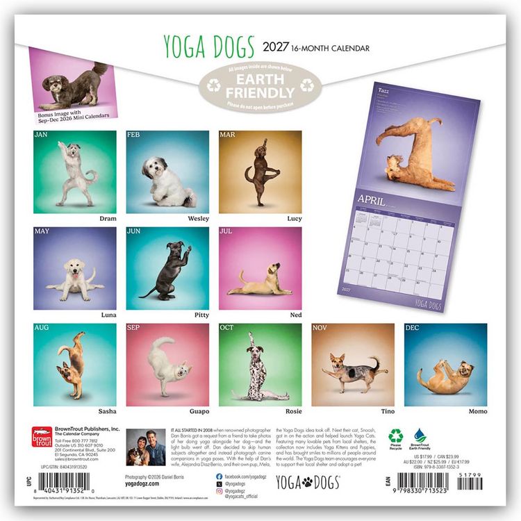 Produktbild: Yoga Dogs &ndash; Hunde Yoga 2027 &ndash; 16-Monatskalender