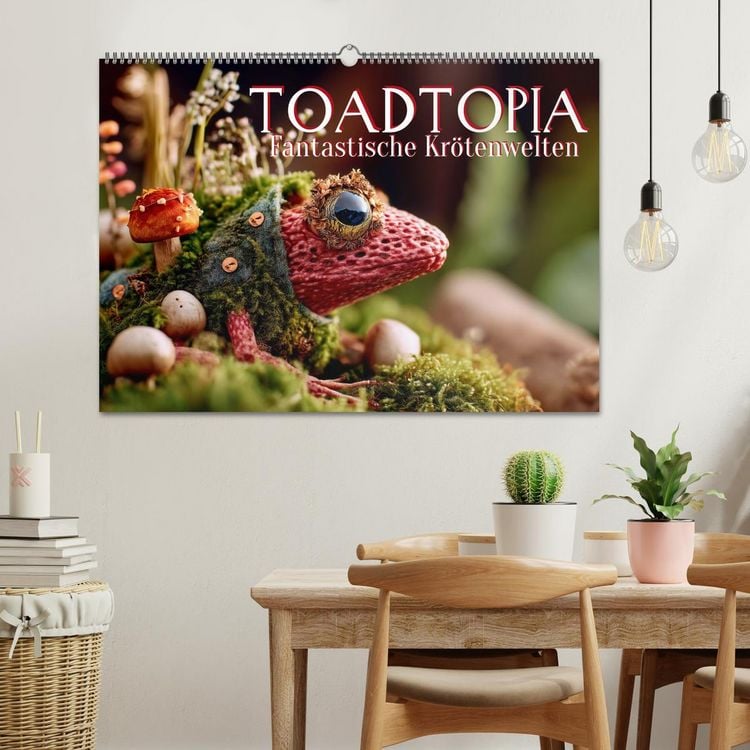 Produktbild: Toadtopia. Fantastische Kr&ouml;tenwelten (Wandkalender 2026 DIN A2 quer), CALVENDO Monatskalender