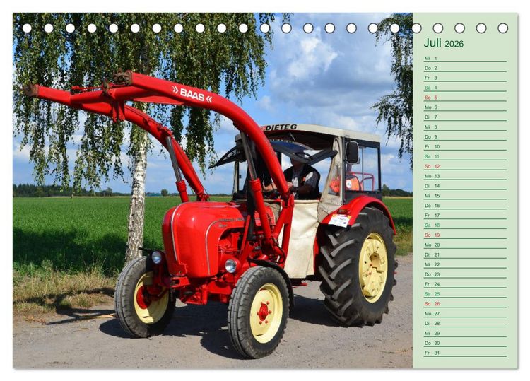 Produktbild: Oldtimer-Trecker on Tour (Tischkalender 2026 DIN A5 quer), CALVENDO Monatskalender