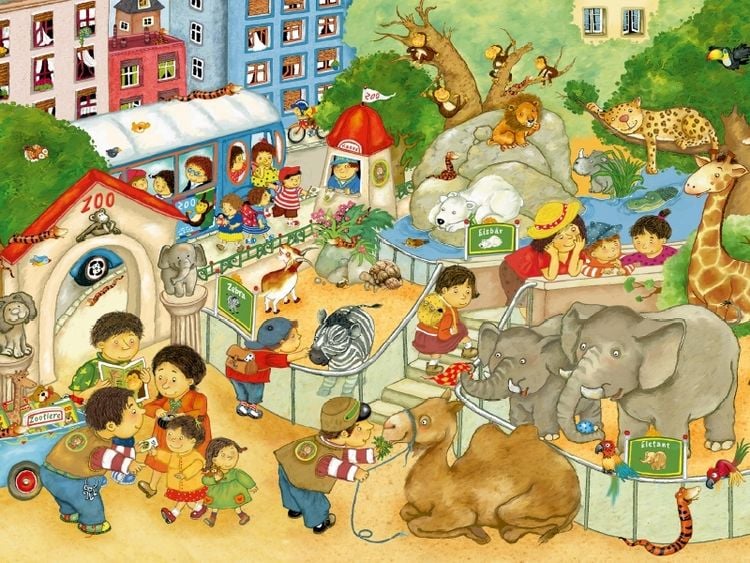 Produktbild: CALVENDO Puzzle Kleiner Zoo | 1000 Teile Lege-Gr&ouml;&szlig;e 64x48cm Foto-Puzzle f&uuml;r gl&uuml;ckliche Stunden