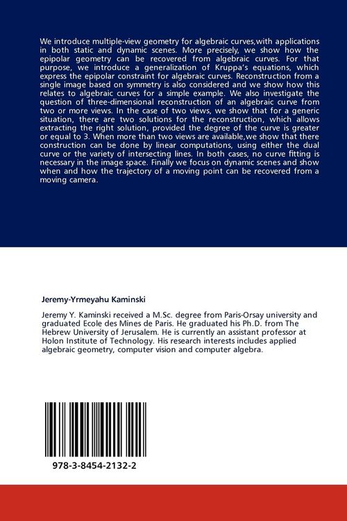 Produktbild: Algebraic Curves in Multiple-View Geometry