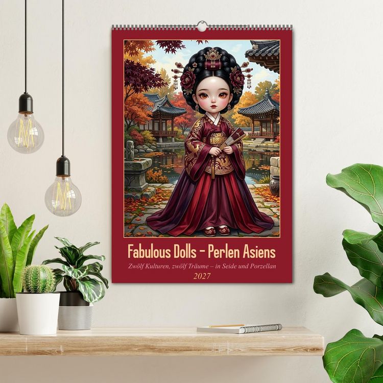 Produktbild: Fabulous Dolls &ndash; Perlen Asiens (Wandkalender 2027 DIN A2 hoch), CALVENDO Monatskalender